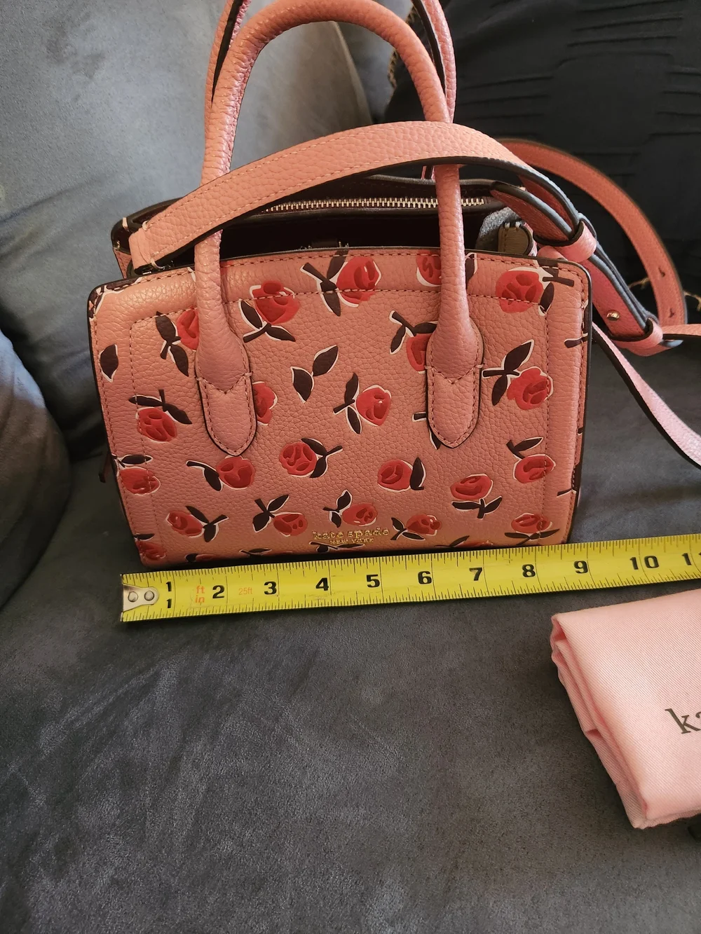Kate Spade Knott Ditsy Rose Leather Satchel